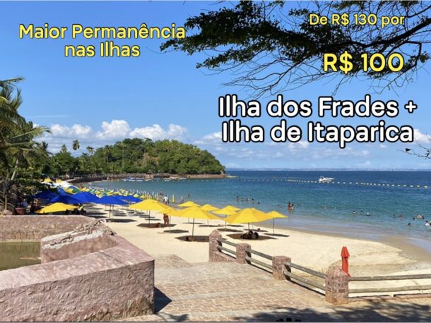 Passeio na Baia de Todos os Santos Ilha  Frades + Itaparica